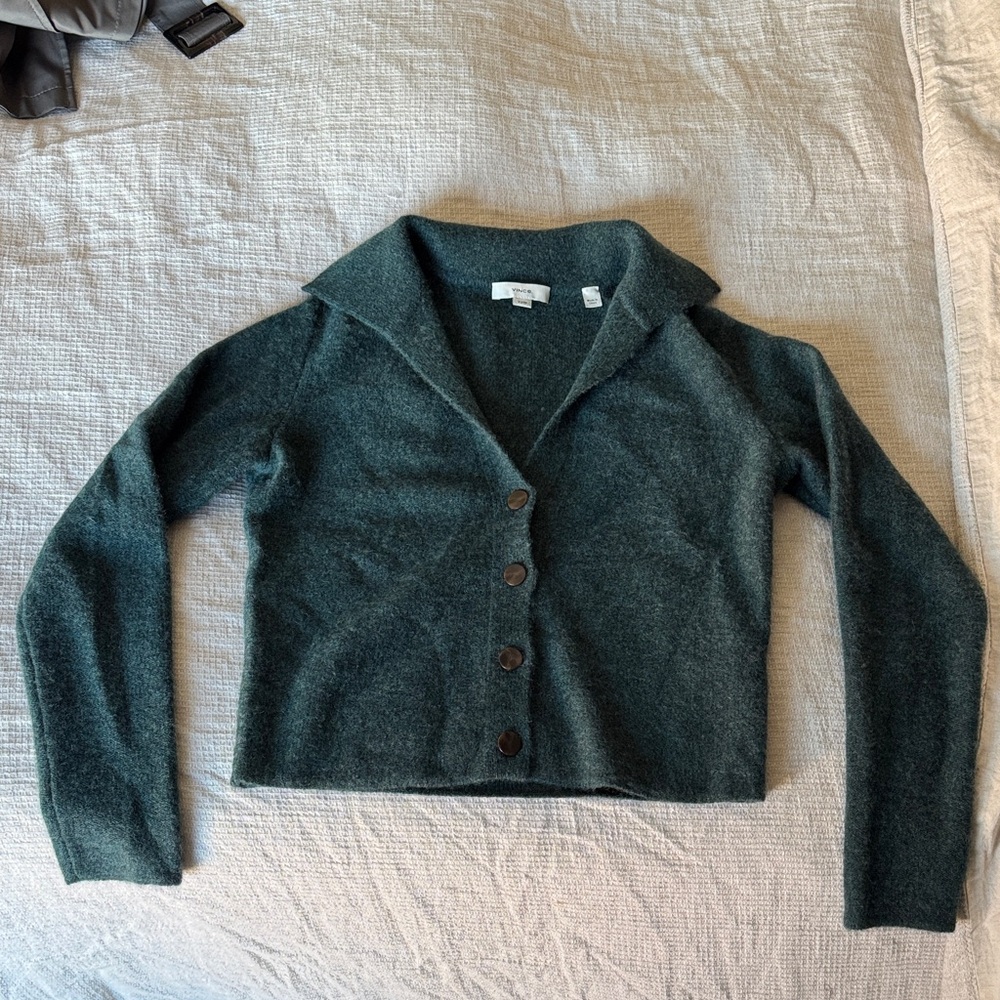 Vince Teal Button-Up Cardigan NWOT